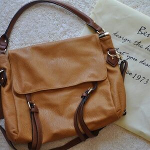 BENCH Yellow Large Leather Tote Bag